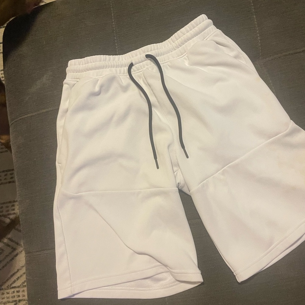 Small White Mens Cotton Shorts
